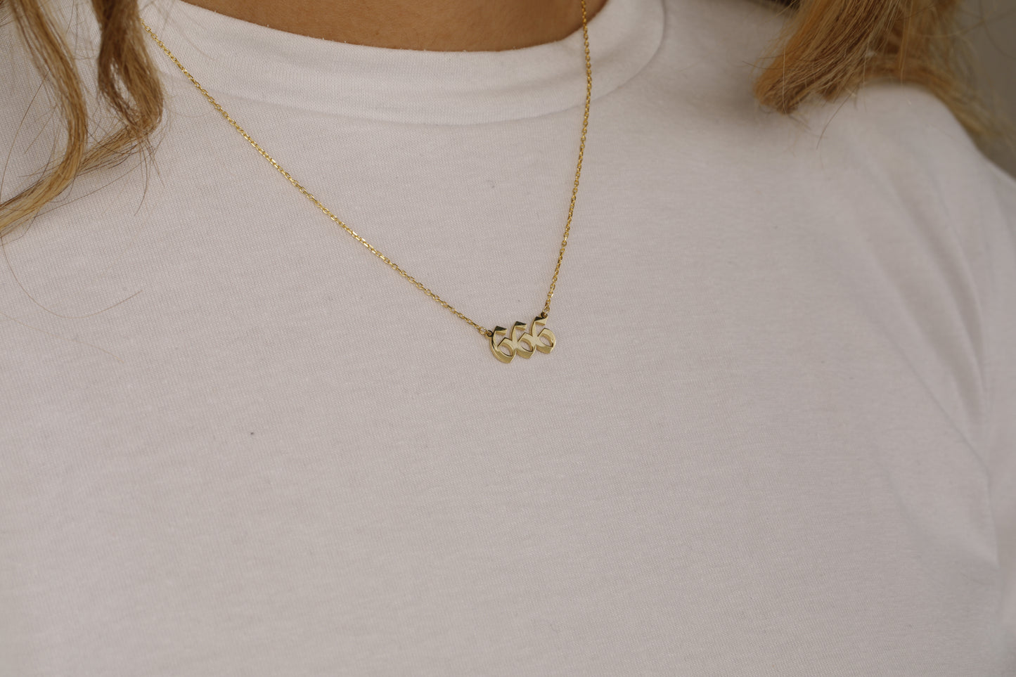 Angle Number Necklace