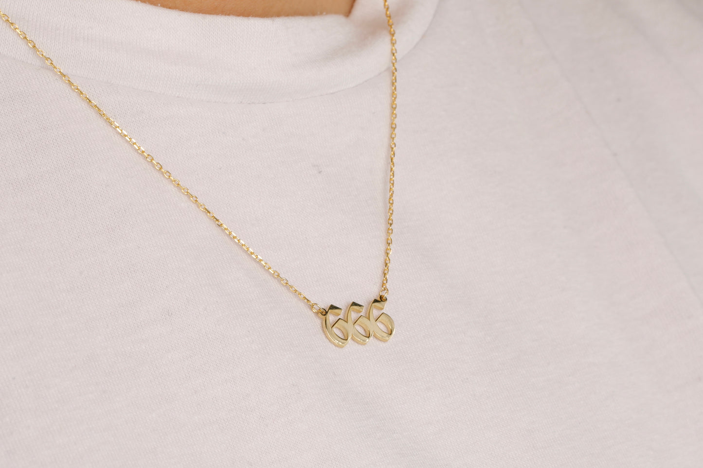 Angle Number Necklace